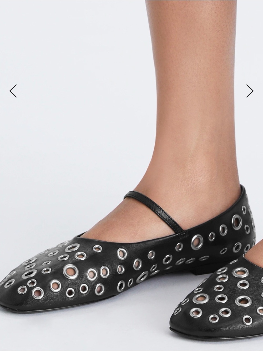 New Tory Burch Black Grommet Mary Jane Flat - Size 8 Retails $350
